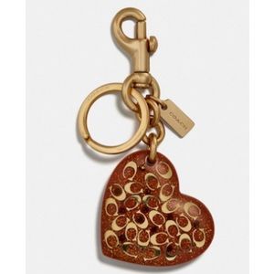 Coach Heart Signature Bag Charm